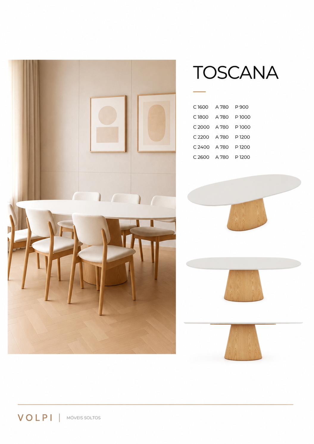 Mesa de Jantar Toscana