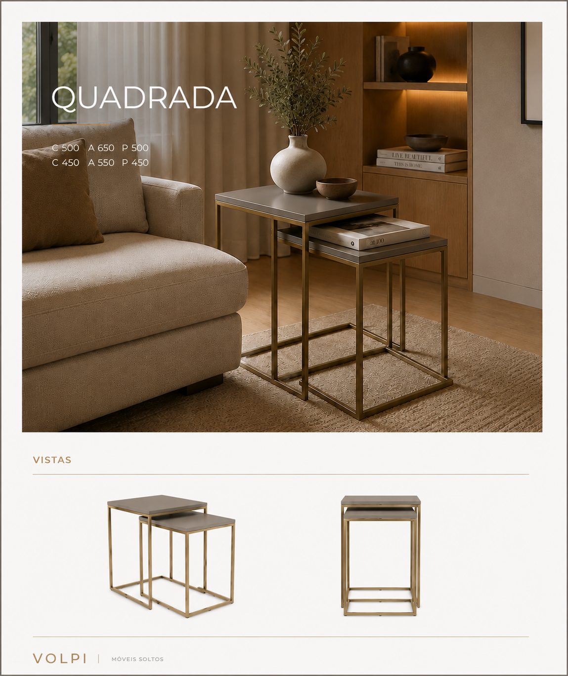 Mesas Laterais Quadrada