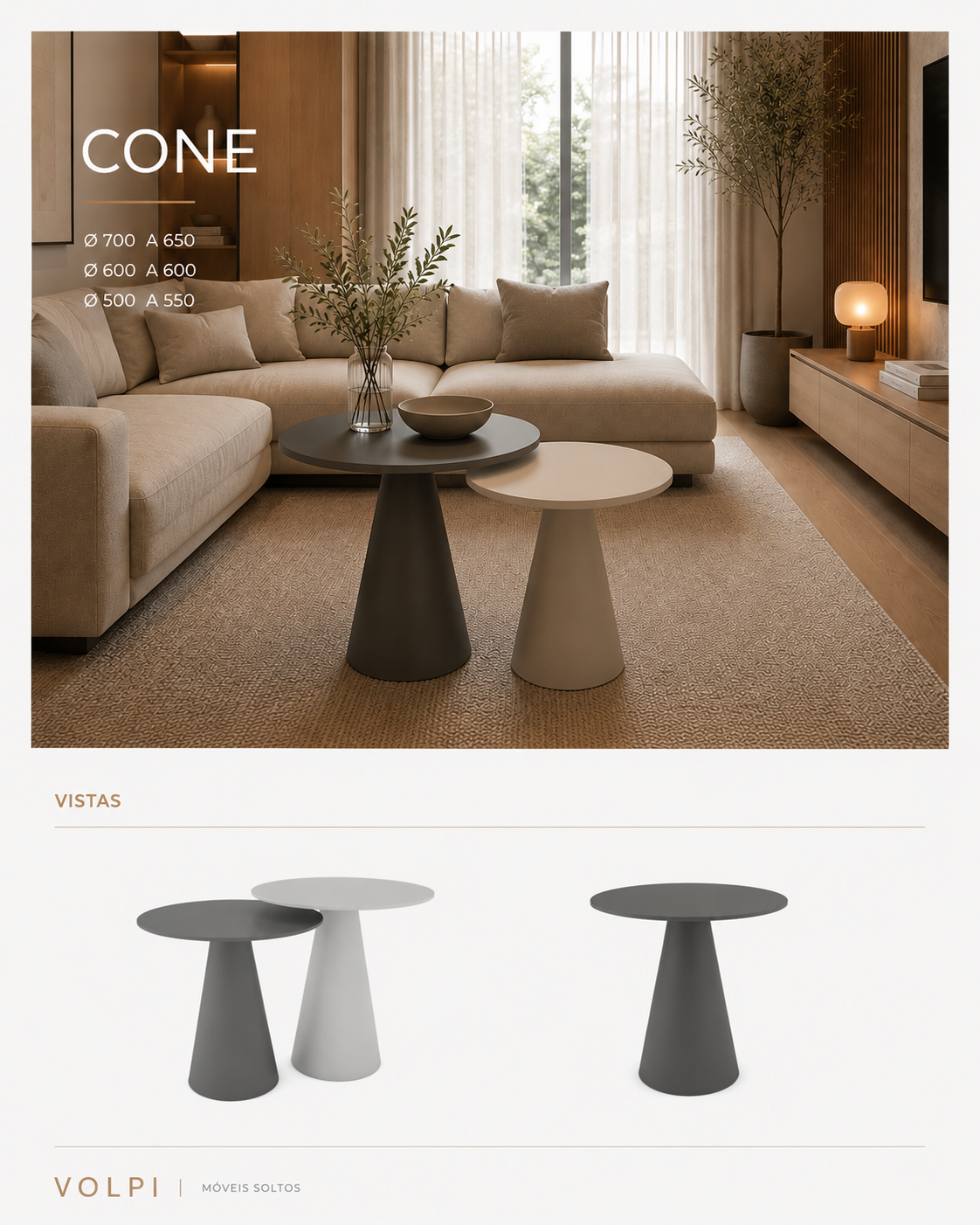 Mesas Laterais Cone