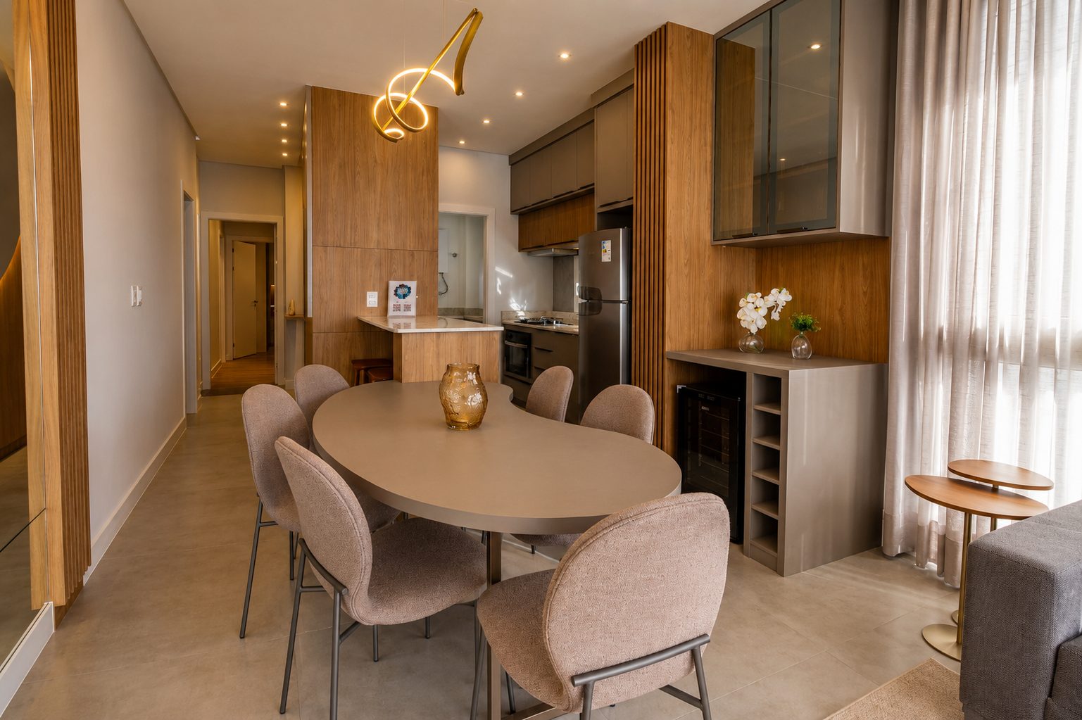 Cozinha Santê Beach Home - apto decorado