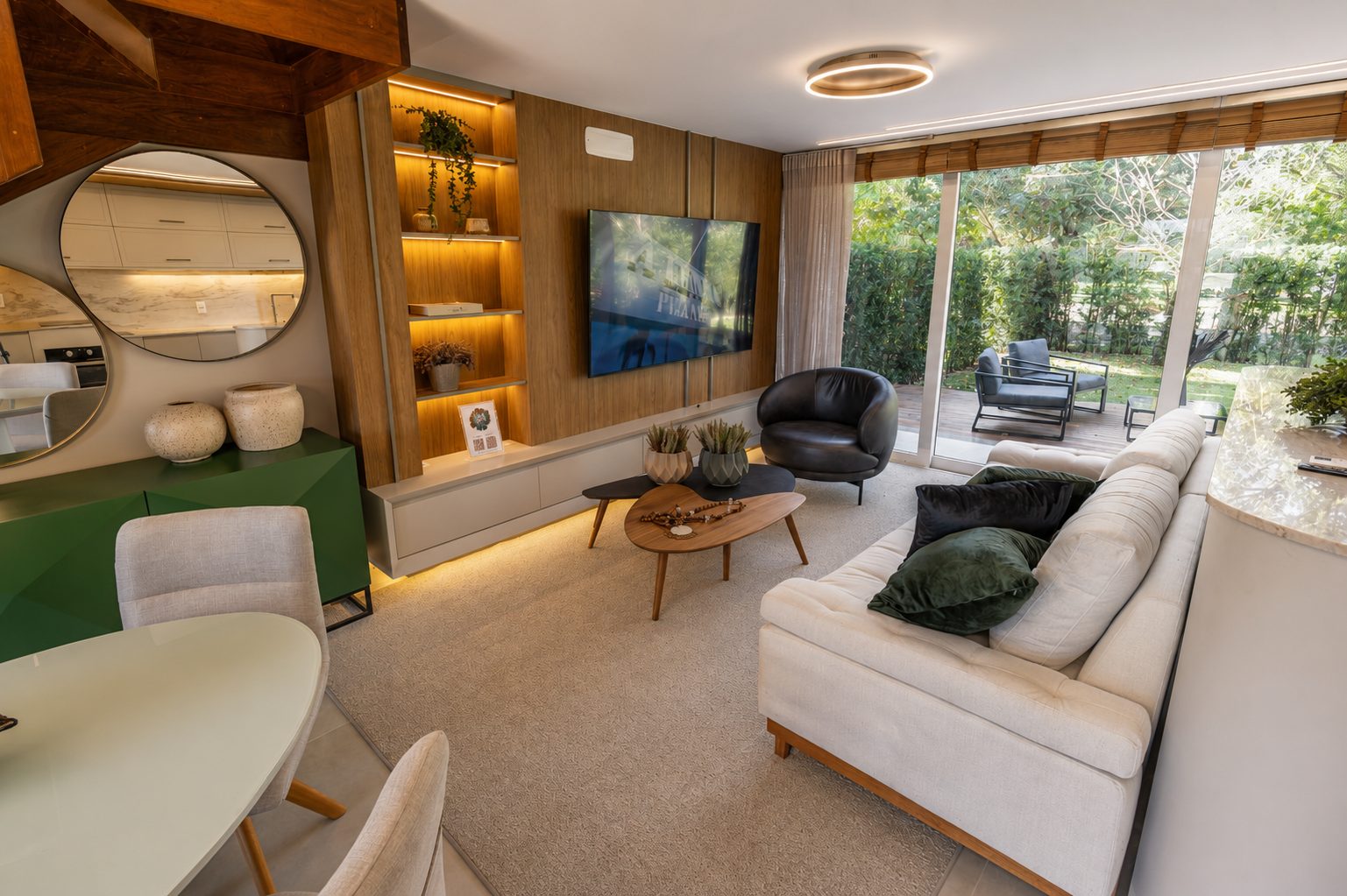 Sala de estar Gaia Atlântida Residences N90
