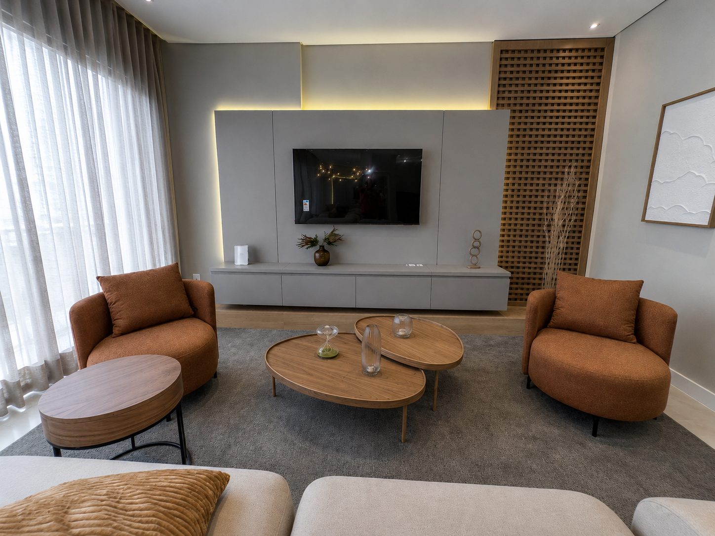 Sala de estar Santê Beach Home - apto decorado