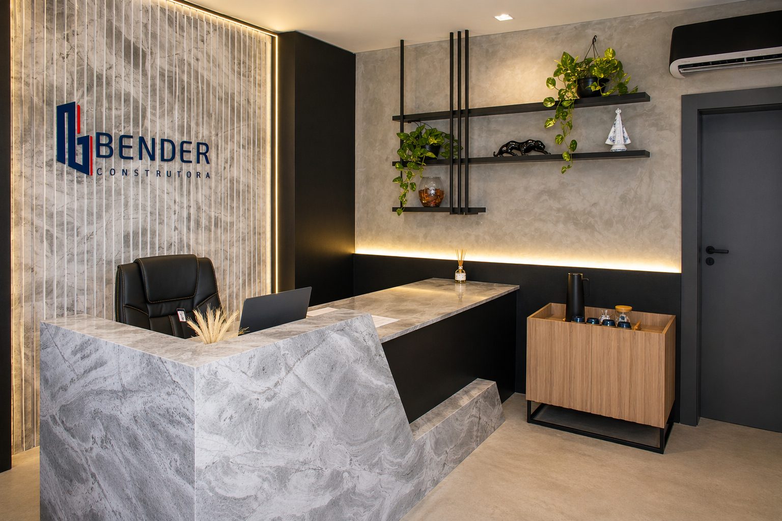 Ambiente comercial Bender Construtora