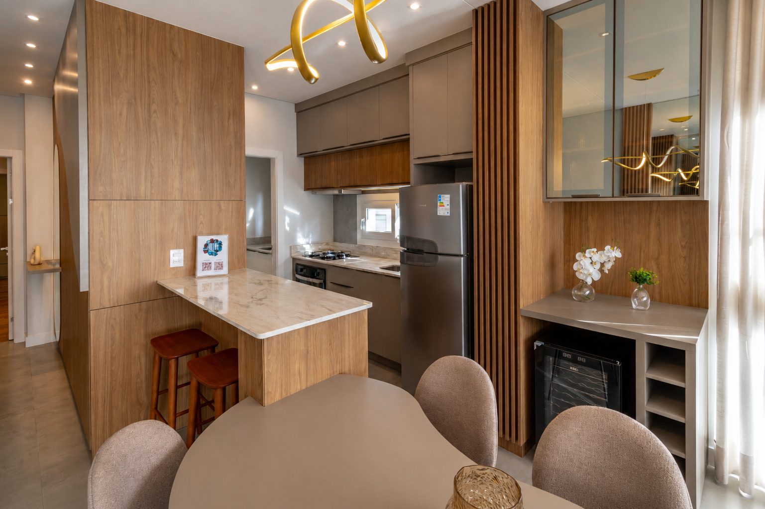 Cozinha Santê Beach Home - apto decorado