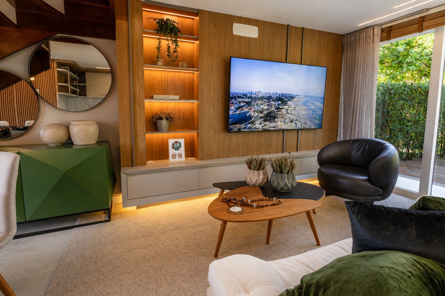 Sala de estar Gaia Atlântida Residences N90