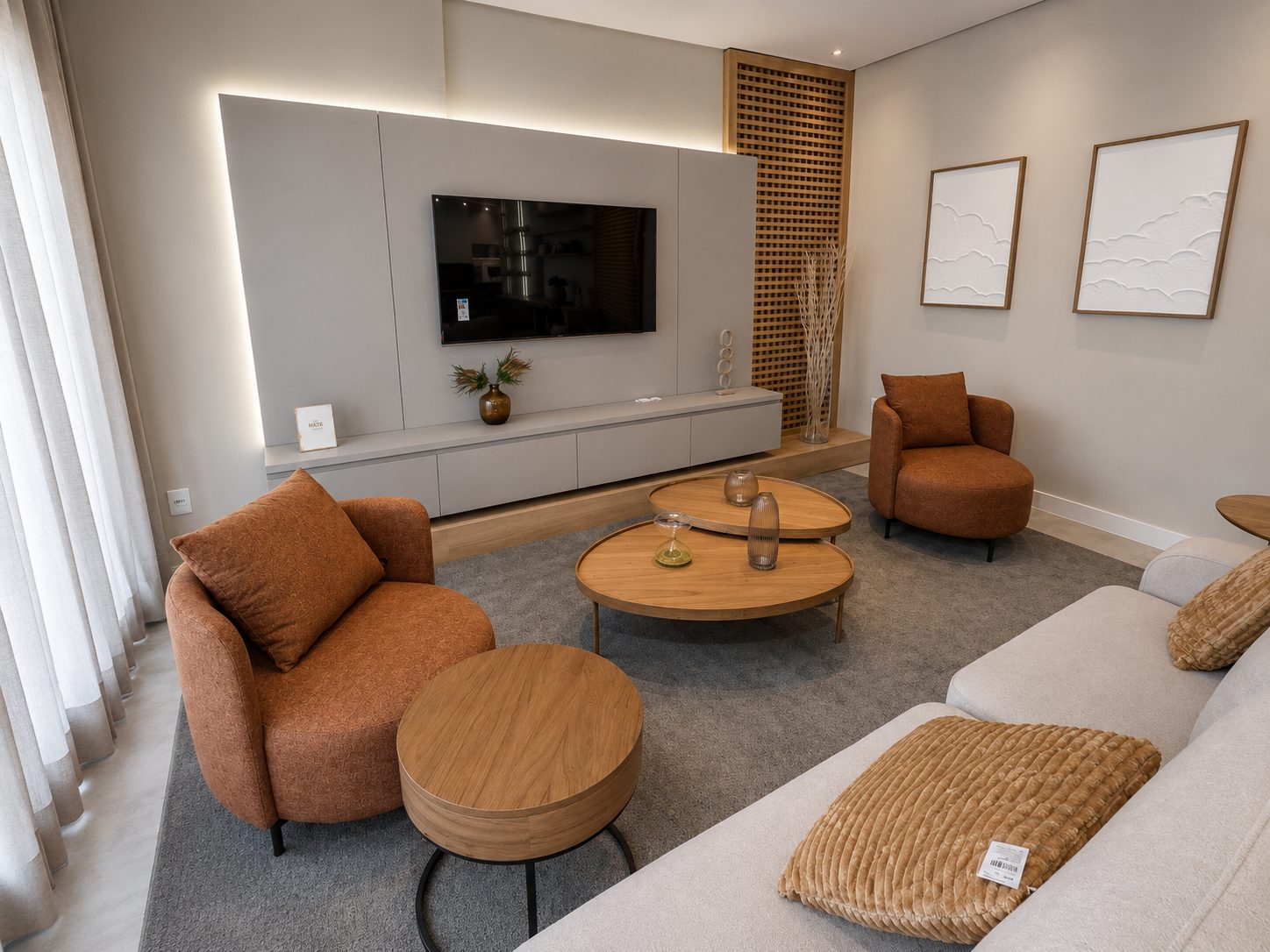 Sala de estar Santê Beach Home - apto decorado